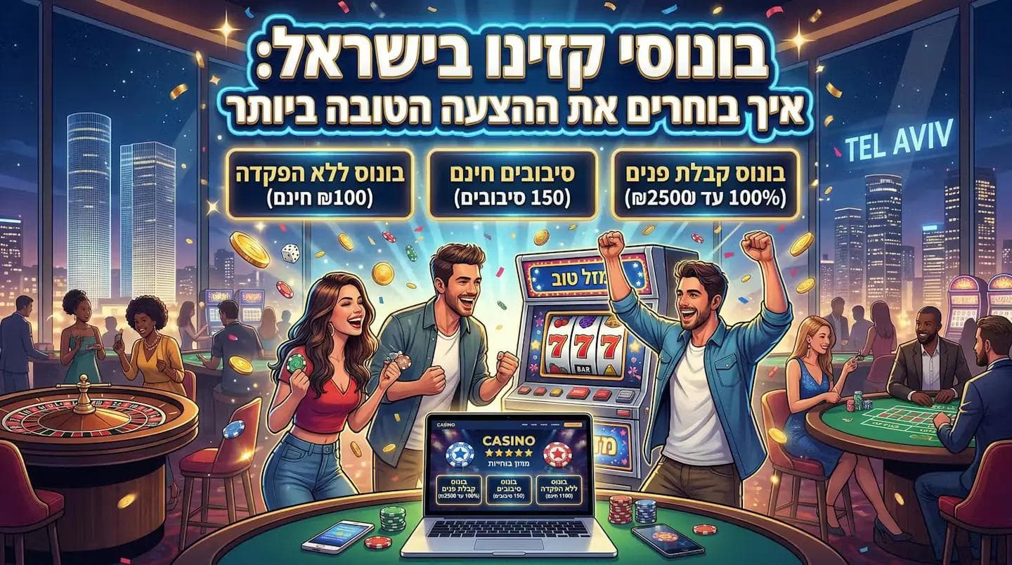 בונוסי קזינו בישראל: איך בוחרים את ההצעה הטובה ביותר